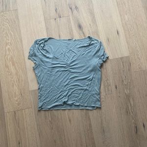 blue green pacsun crop tight fitting,sorry it looks so wrinkly! great condition